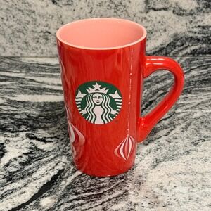 Starbucks 2024 Red Holiday Ornament Mug Tall 16 oz Coffee Cup Mug 5.75" Tall